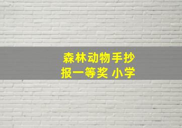 森林动物手抄报一等奖 小学